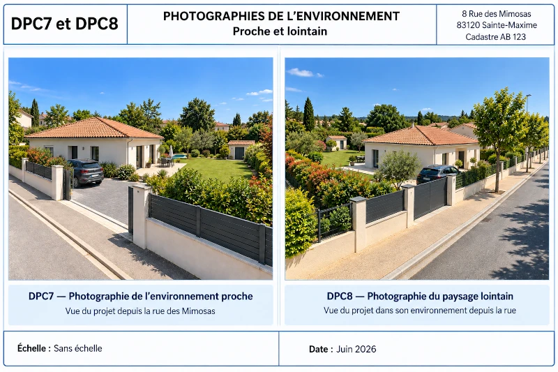 Photographies piscine DPC7 et DPC8 Exemples des photographies DPC7 et DPC8 d’un projet de piscine