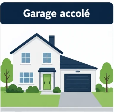 Garage accolé à une maison existante